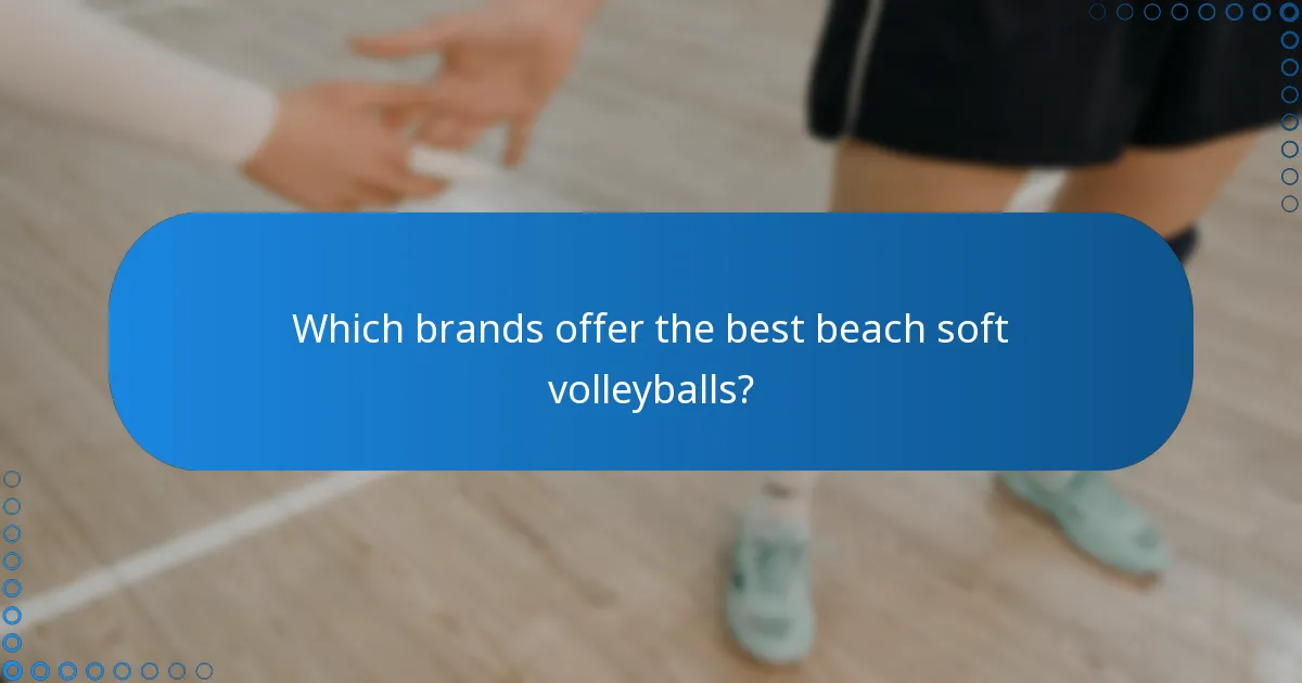 Which brands offer the best beach soft volleyballs?