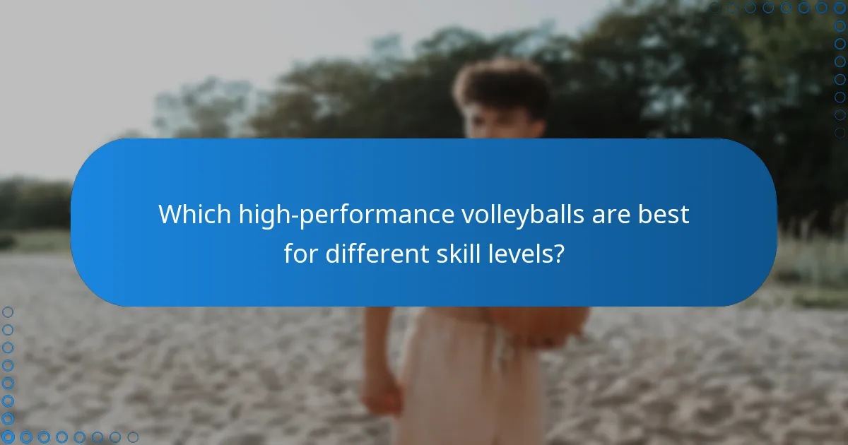 Which high-performance volleyballs are best for different skill levels?